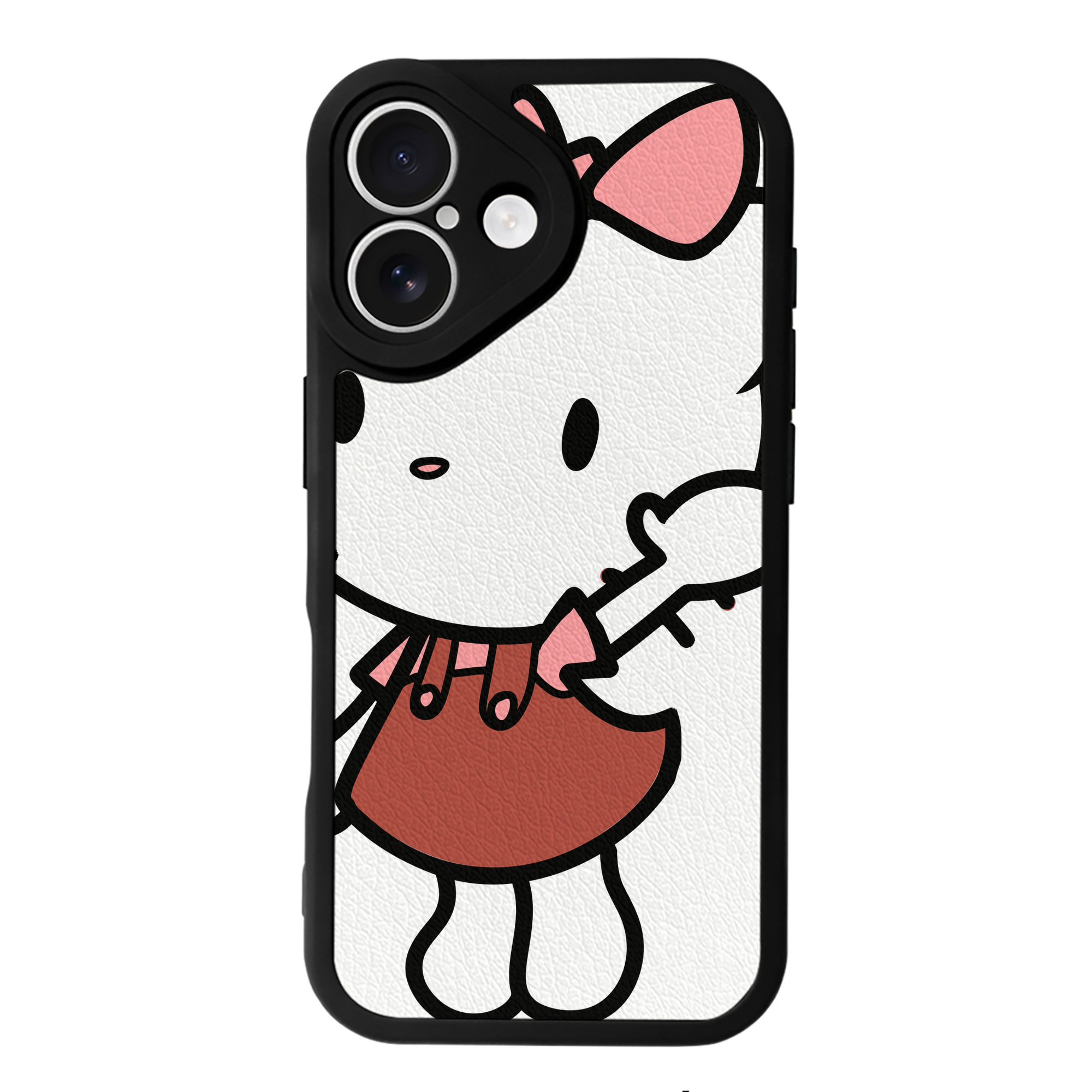（画像用） Hello Kitty ハローキティ 【iPhone 16シリーズ対応】シリコンスマホケース（レザー調） 材質：シリコン